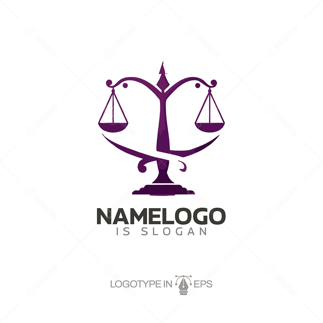 Logo de Advogado Ilustração Vetor EPS