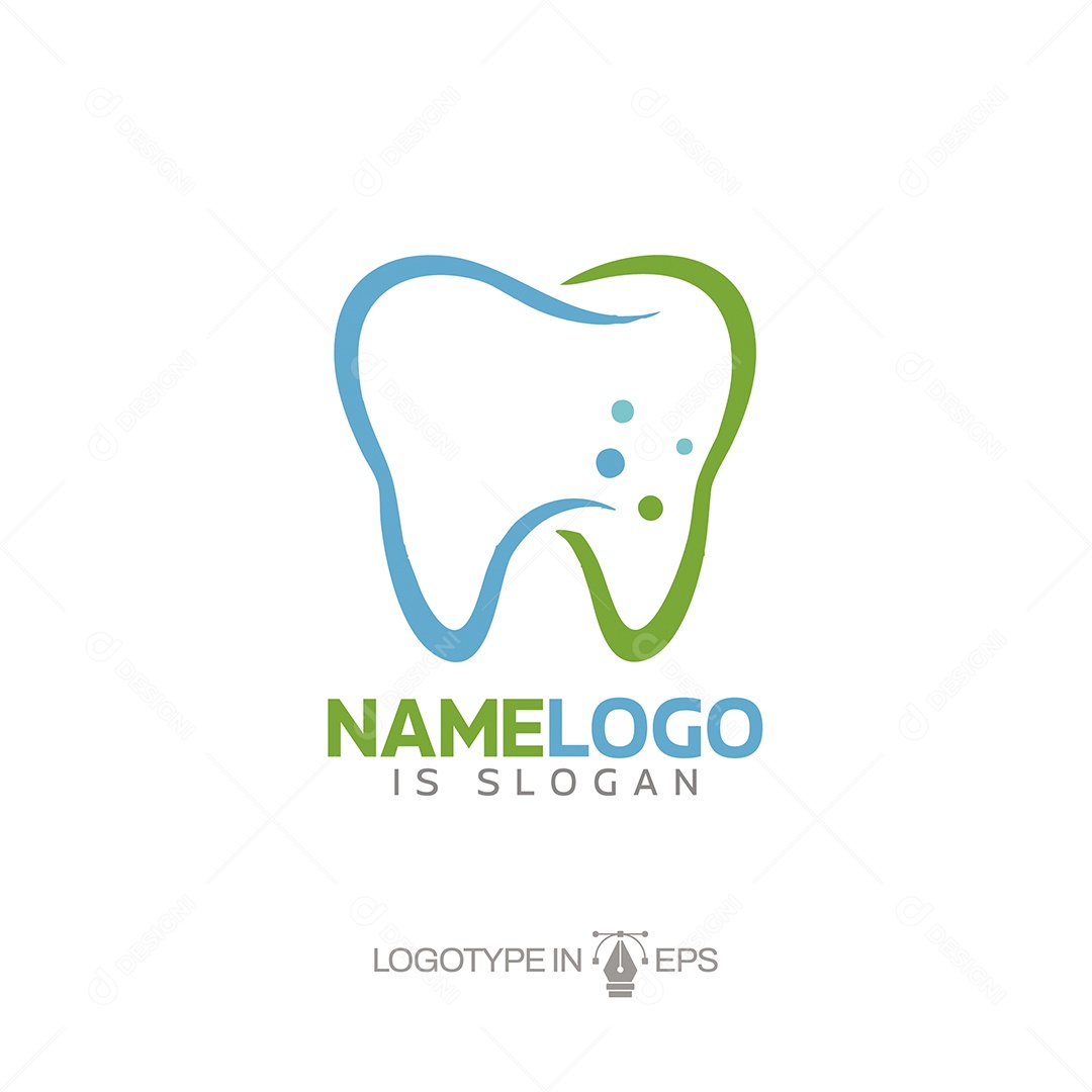 Logo de Dentista Ilustração Vetor EPS