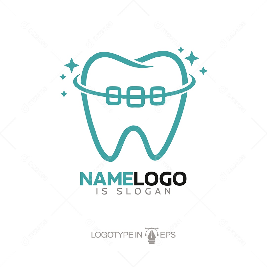 Logo de Dentista Ilustração Vetor EPS