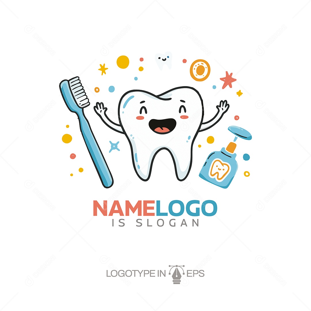 Logo de Dentista Ilustração Vetor EPS