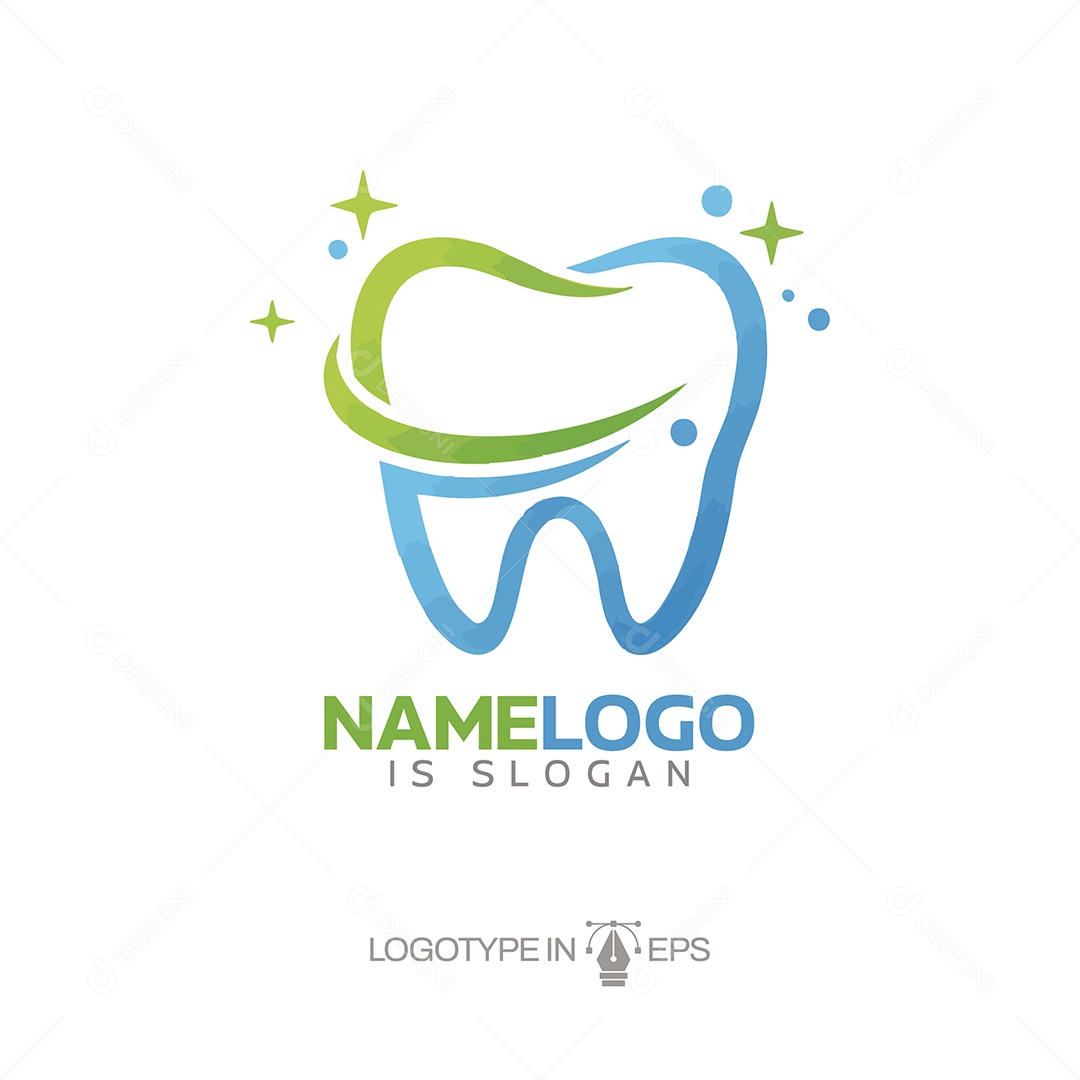 Logo de Dentista Ilustração Vetor EPS
