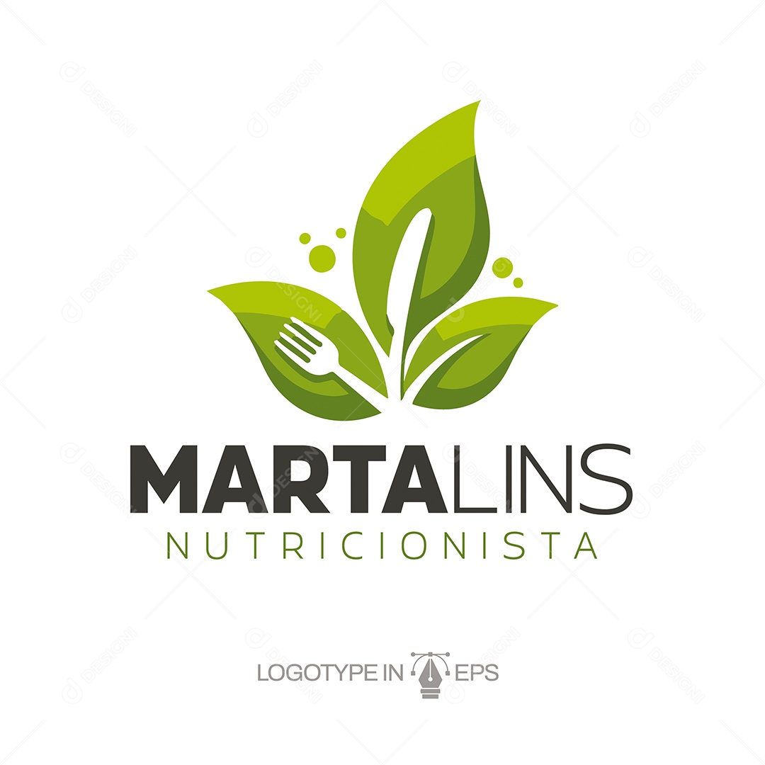 Logo de Nutrição Ilustração Vetor EPS