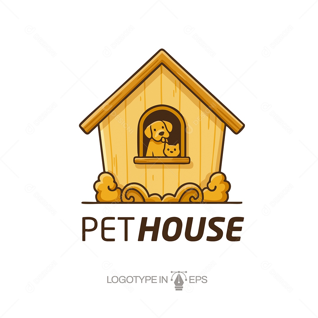 Logotipo Pet Shop Ilustração Vetor EPS
