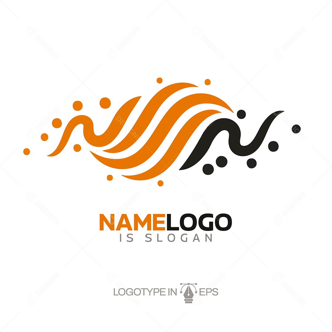 Logotipo Provedor de Internet Ilustração Vetor EPS