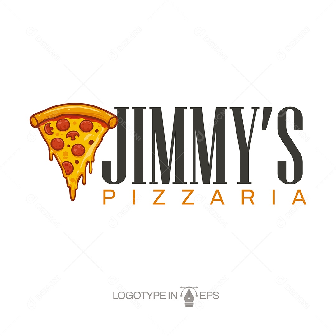 Logotipo Pizzaria Ilustração Vetor EPS