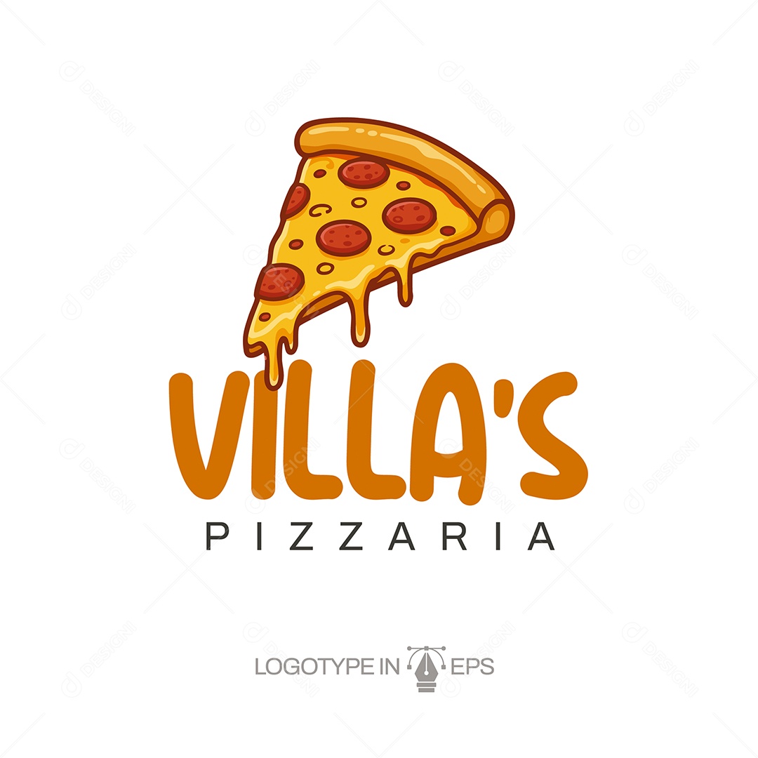 Logotipo Pizzaria Ilustração Vetor EPS