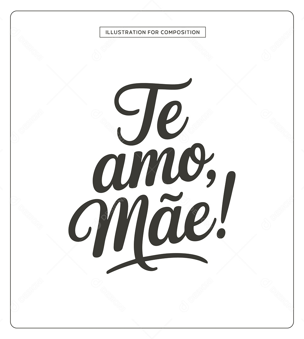 Lettering Dia das Mães Ilustração Vetor EPS