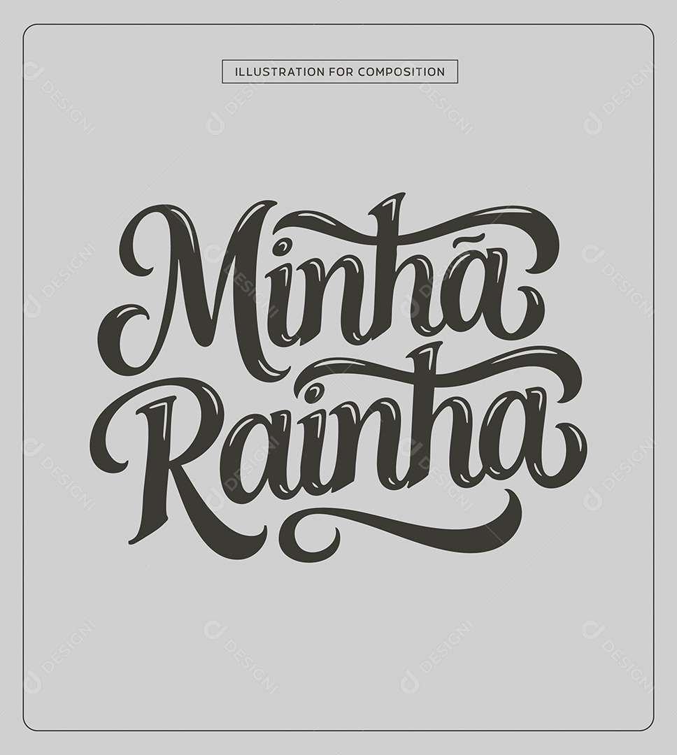 Lettering Dia das Mães Ilustração Vetor EPS