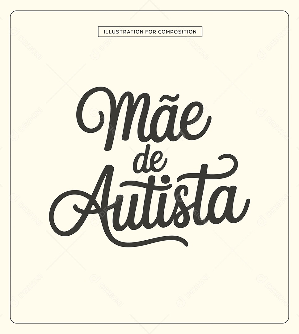 Lettering Dia das Mães Ilustração Vetor EPS