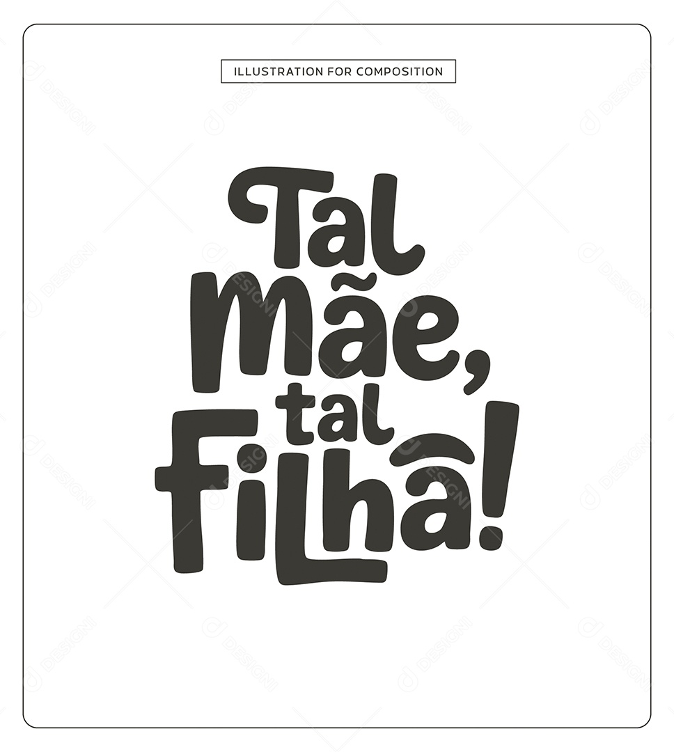 Lettering Dia das Mães Ilustração Vetor EPS