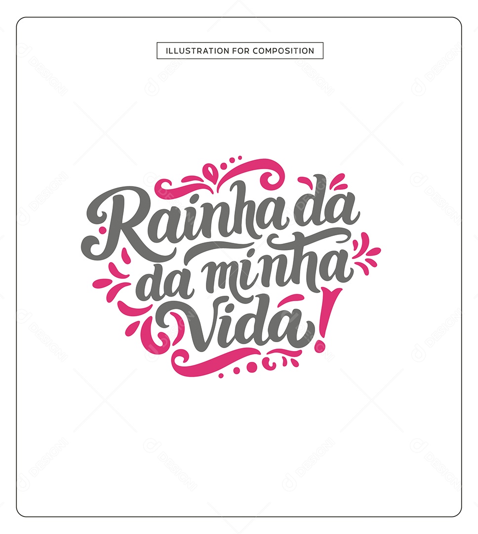 Lettering Dia das Mães Ilustração Vetor EPS