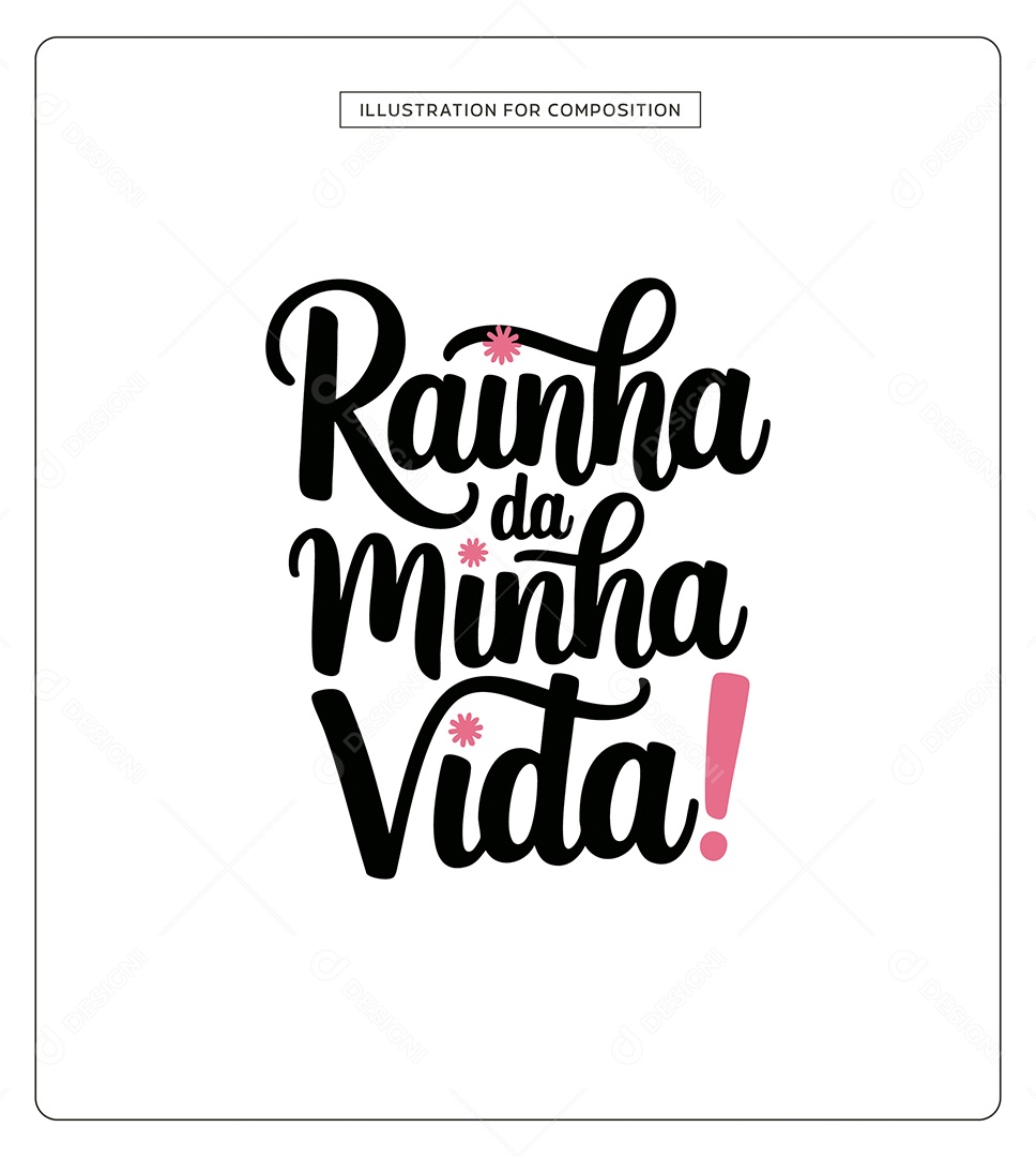 Lettering Dia das Mães Ilustração Vetor EPS