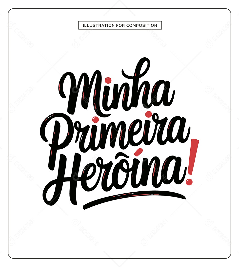 Lettering Dia das Mães Ilustração Vetor EPS
