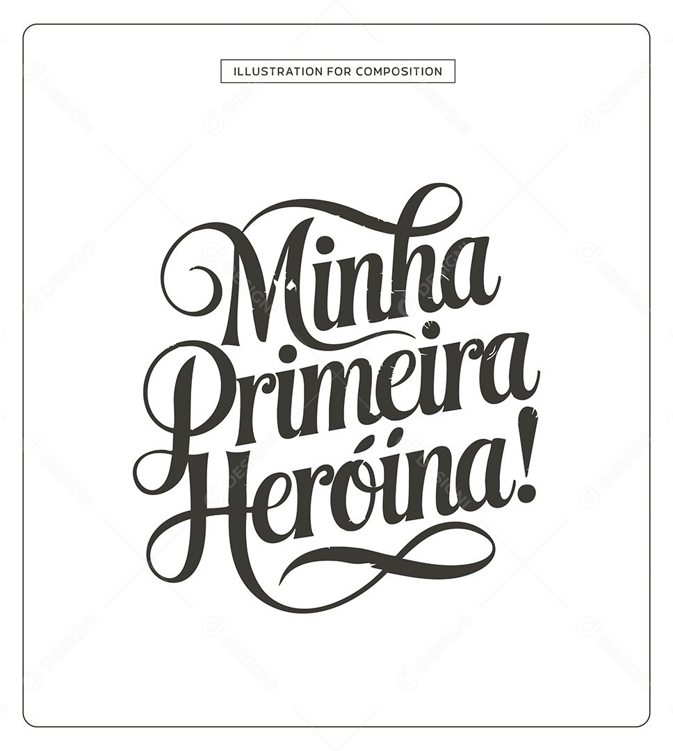 Lettering Dia das Mães Ilustração Vetor EPS
