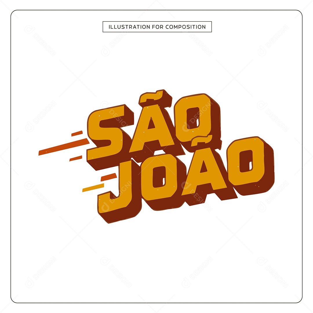 Lettering de São João Ilustração Vetor EPS