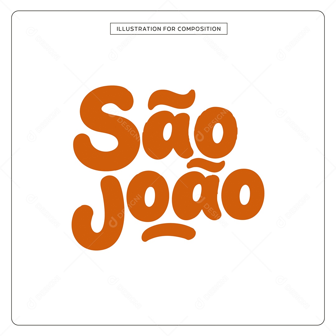 Lettering de São João Ilustração Vetor EPS