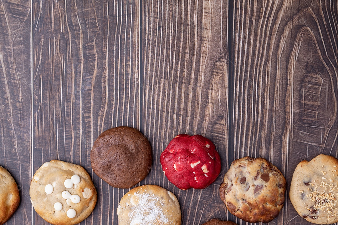 Imagem exibe uma variedade de biscoitos