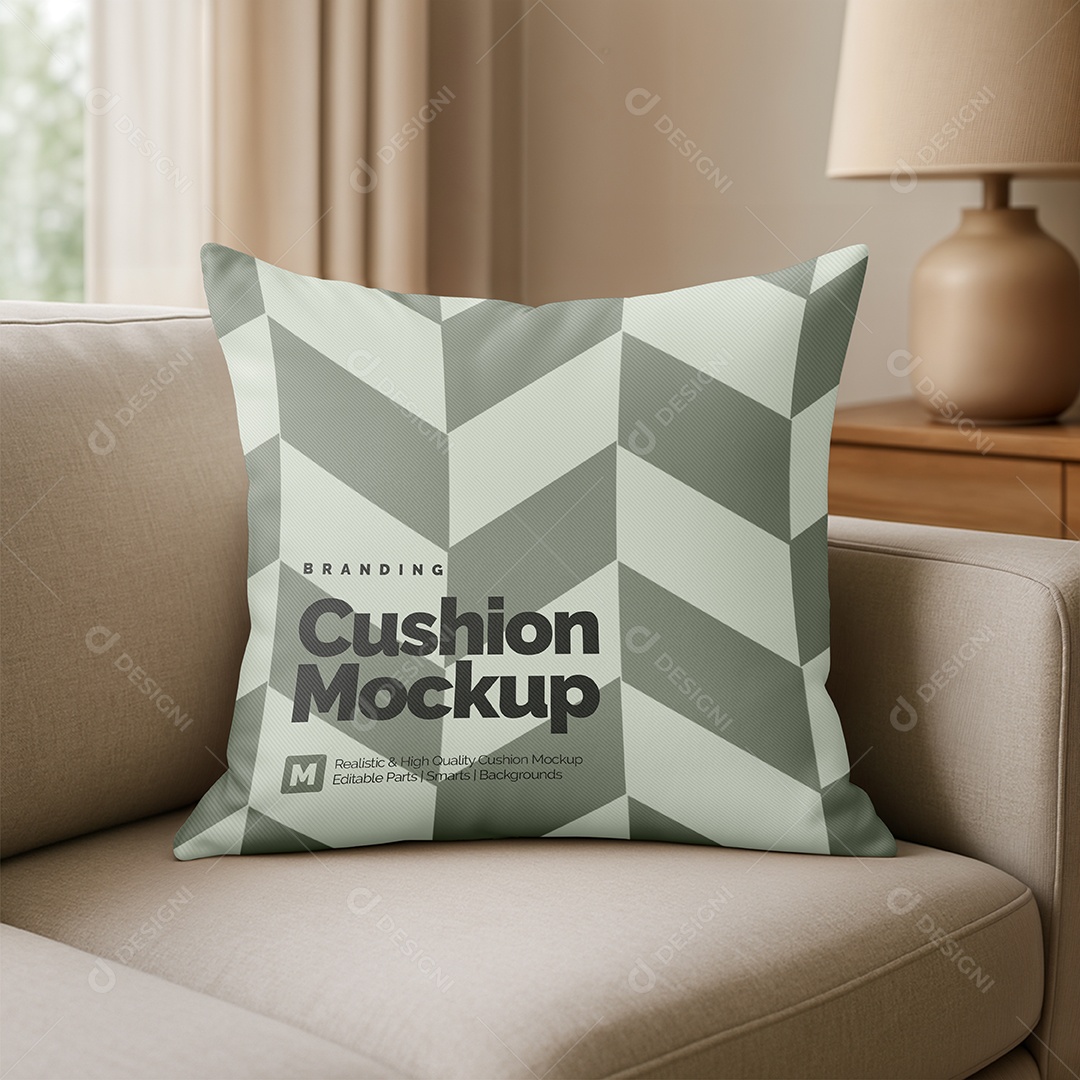 Almofada Mockup PSD Editável