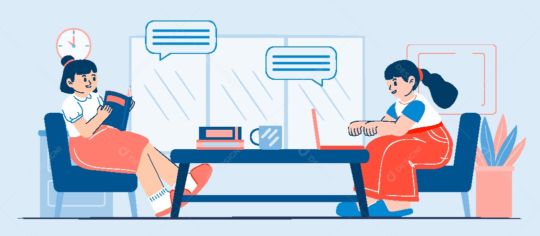 Conjunto de Personagens Ilustração AI