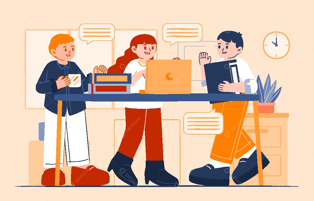 Conjunto de Personagens Estudantes AI