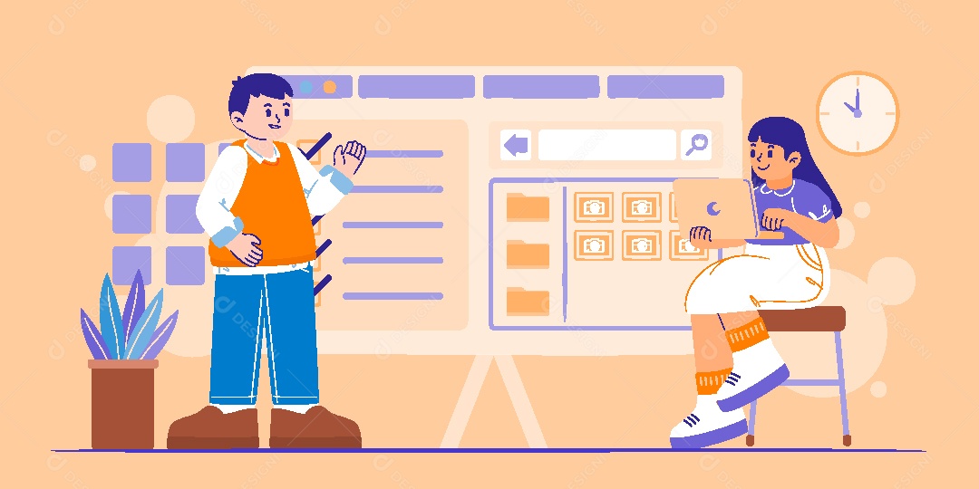 Conjunto de Personagens Estudantes AI