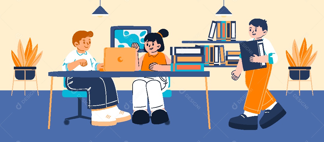 Conjunto de Personagens Trabalhadores AI