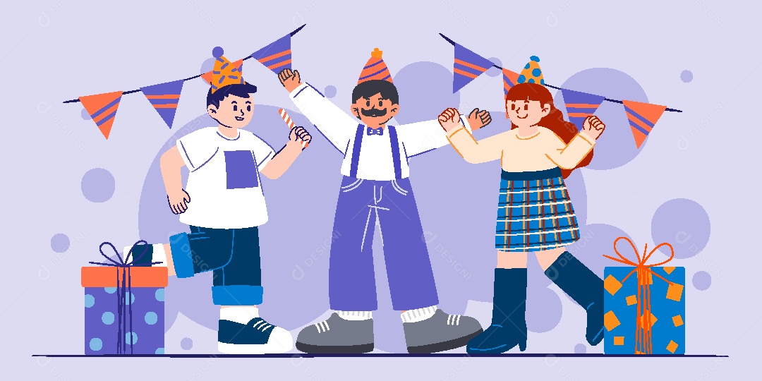 Conjunto de Personagens de Festa Junina AI