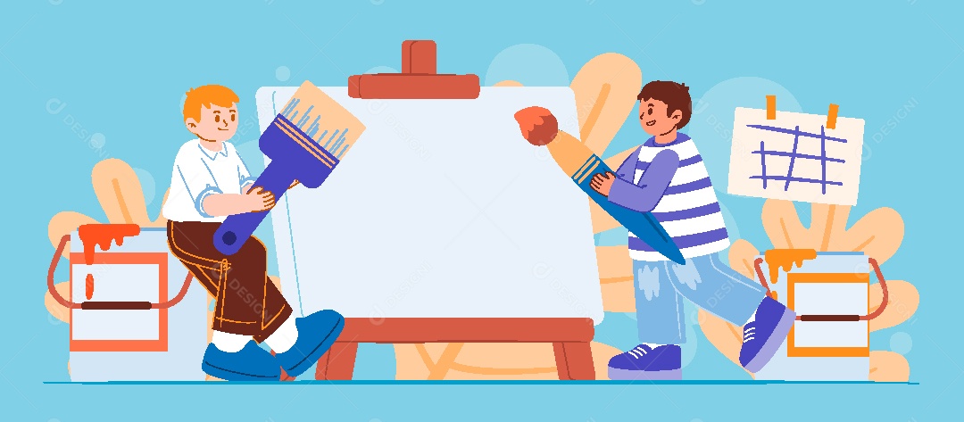 Conjunto de Personagens Ilustrações AI