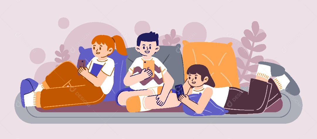 Conjunto de Personagens Ilustrações AI