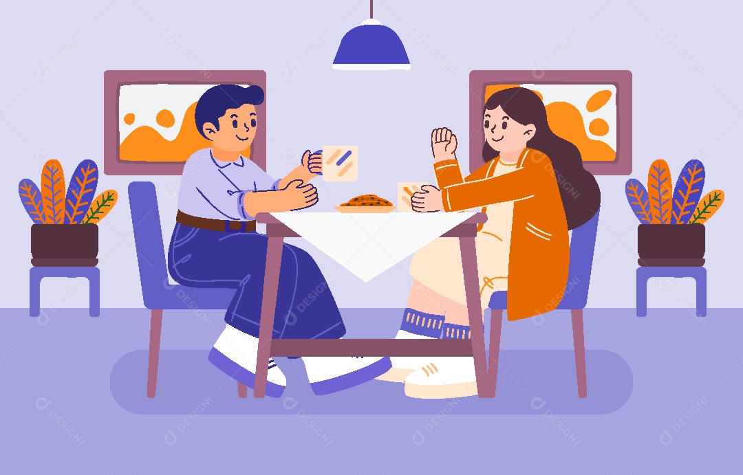 Conjunto de Personagens Ilustrações AI