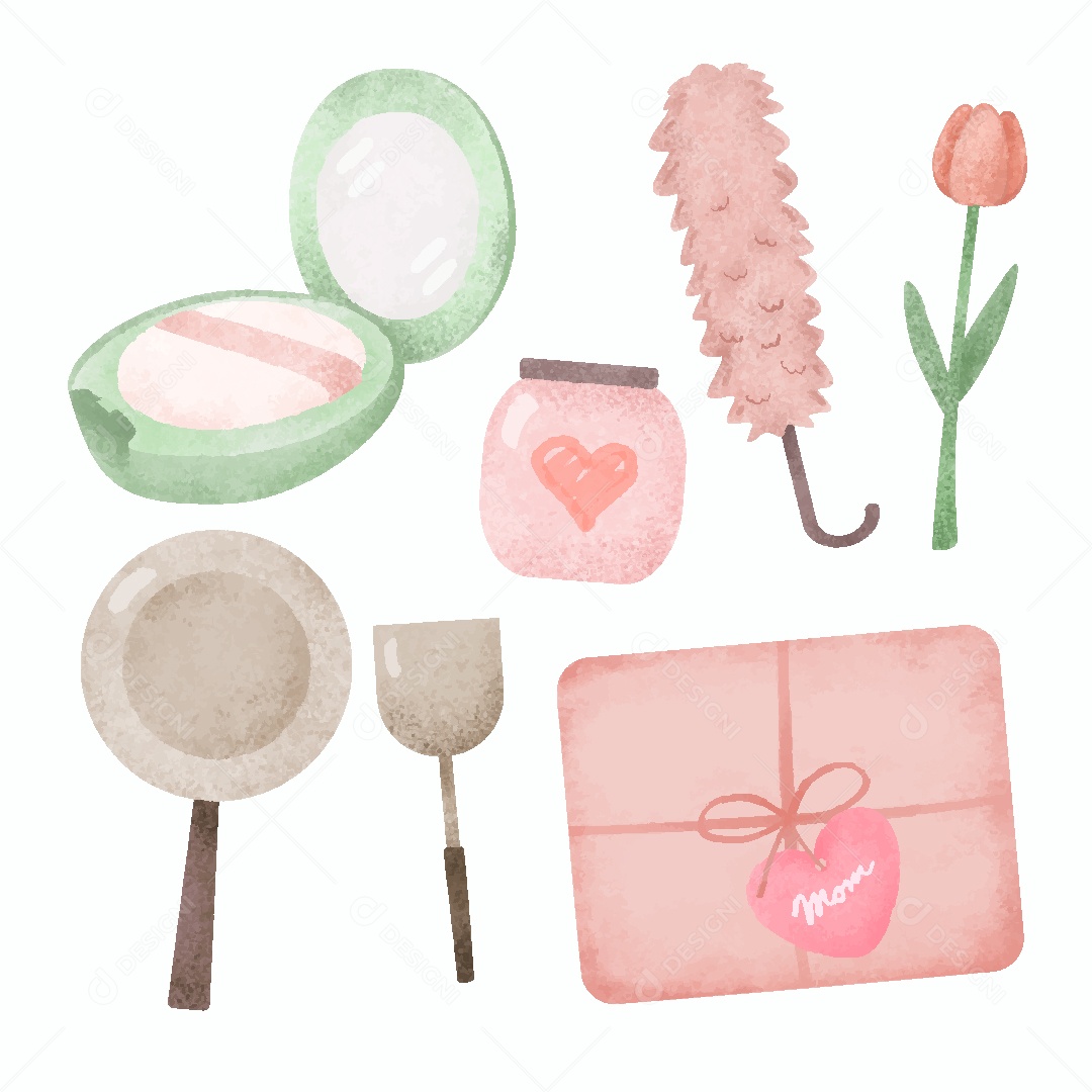 Ilustrações do Dia das Mães Objetos AI