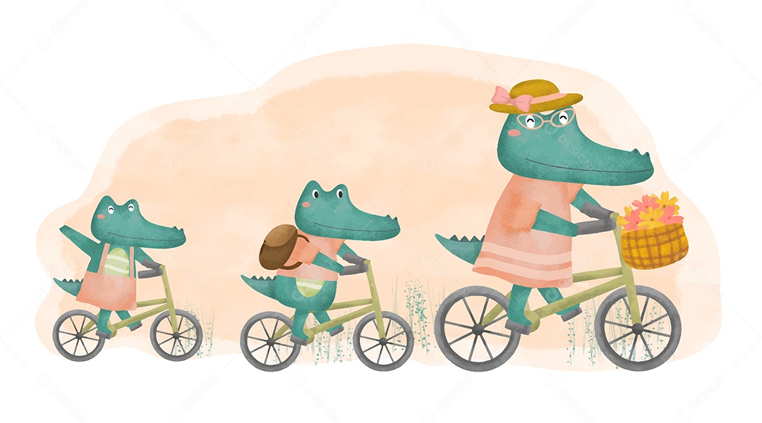 Ilustrações do Dia das Mães Animais AI