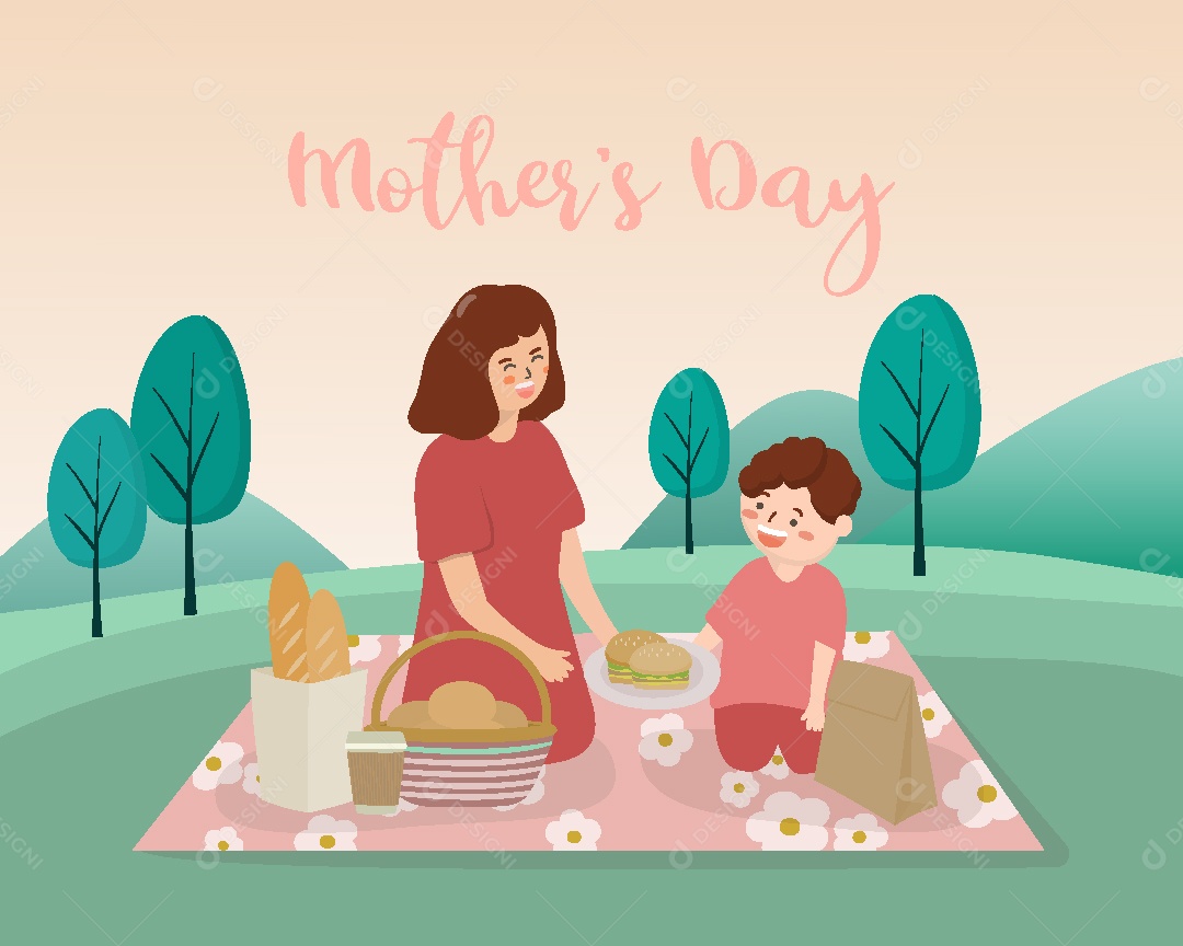 Ilustrações do Dia das Mães AI