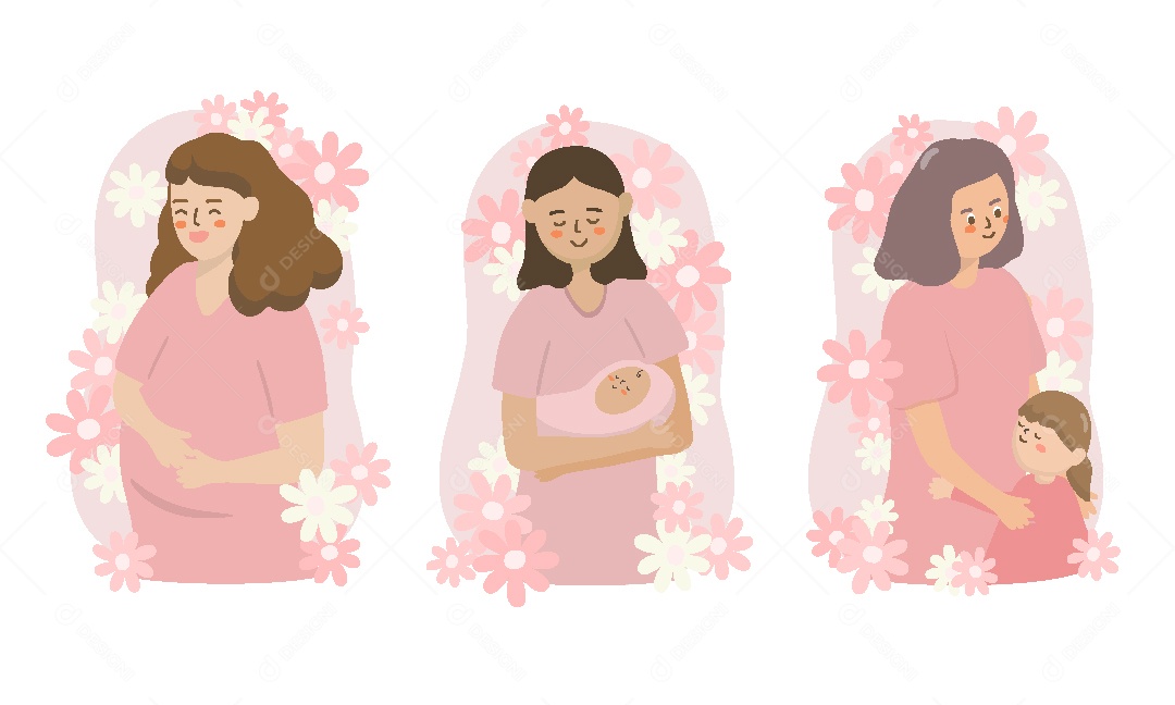 Ilustrações do Dia das Mães AI