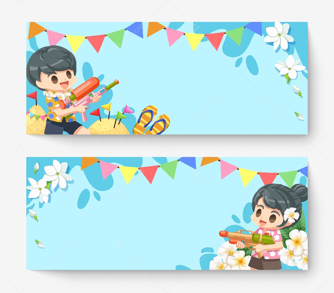 Crianças Brincando com Arminha de Água AI