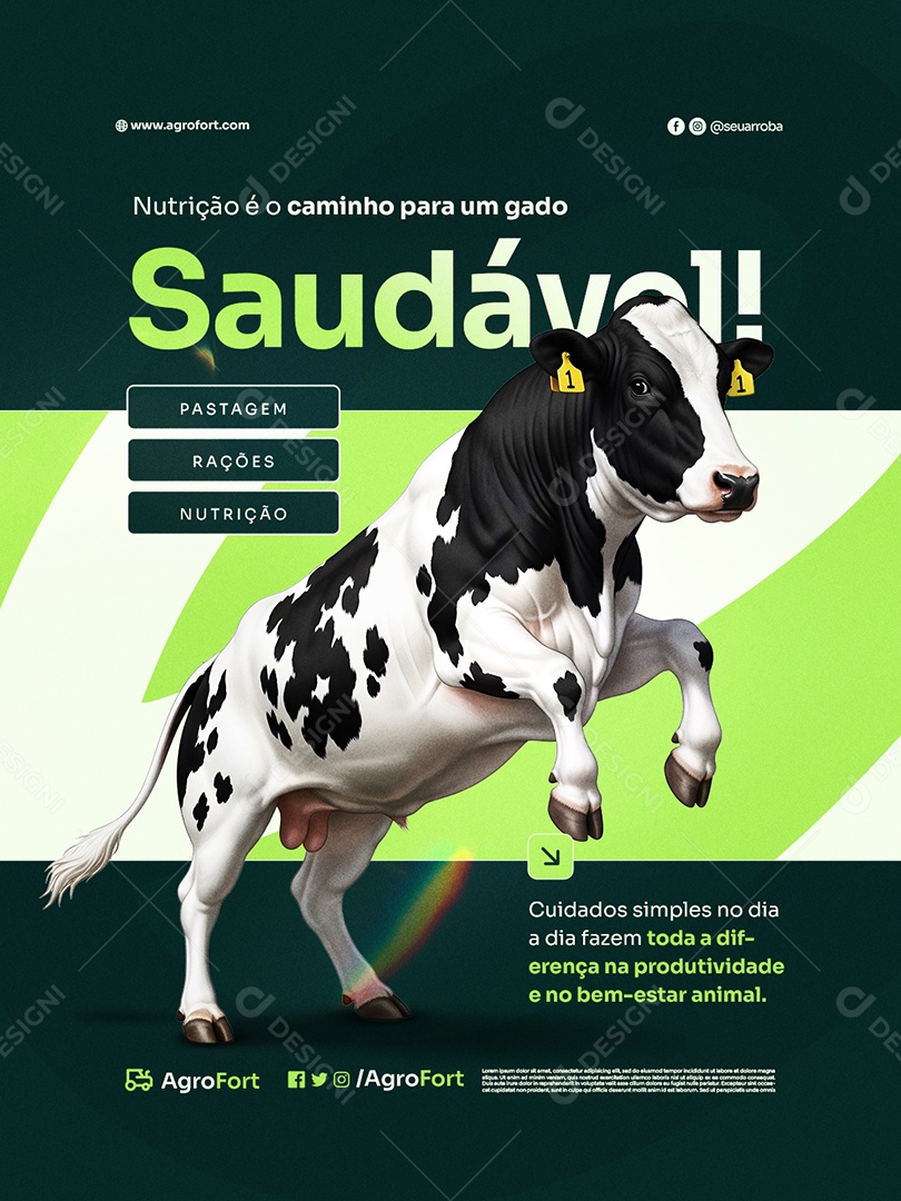 Agroindústria Nutrição é o Caminho Social Media PSD Editável