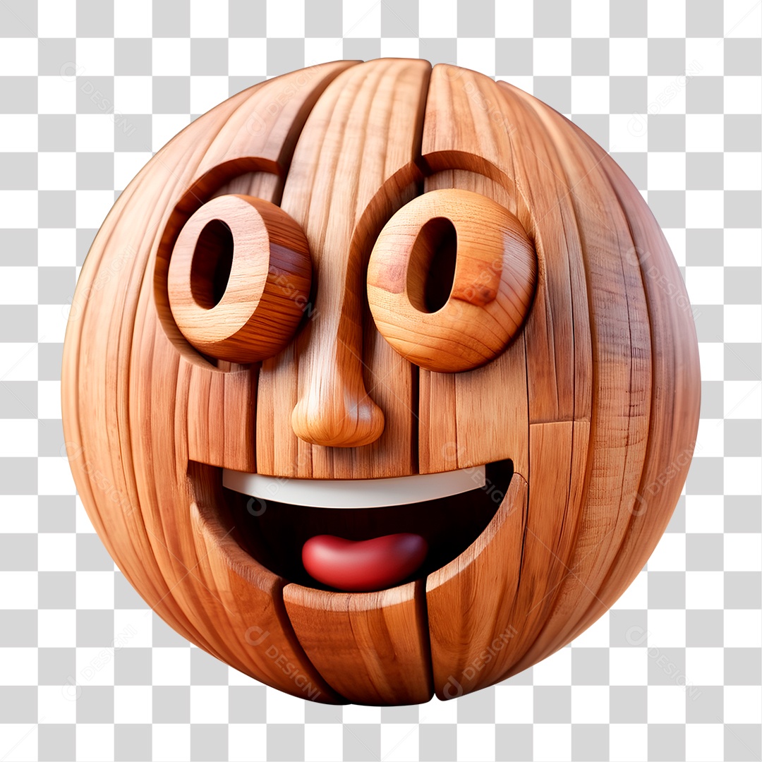 Emoji de Madeira PNG Transparente