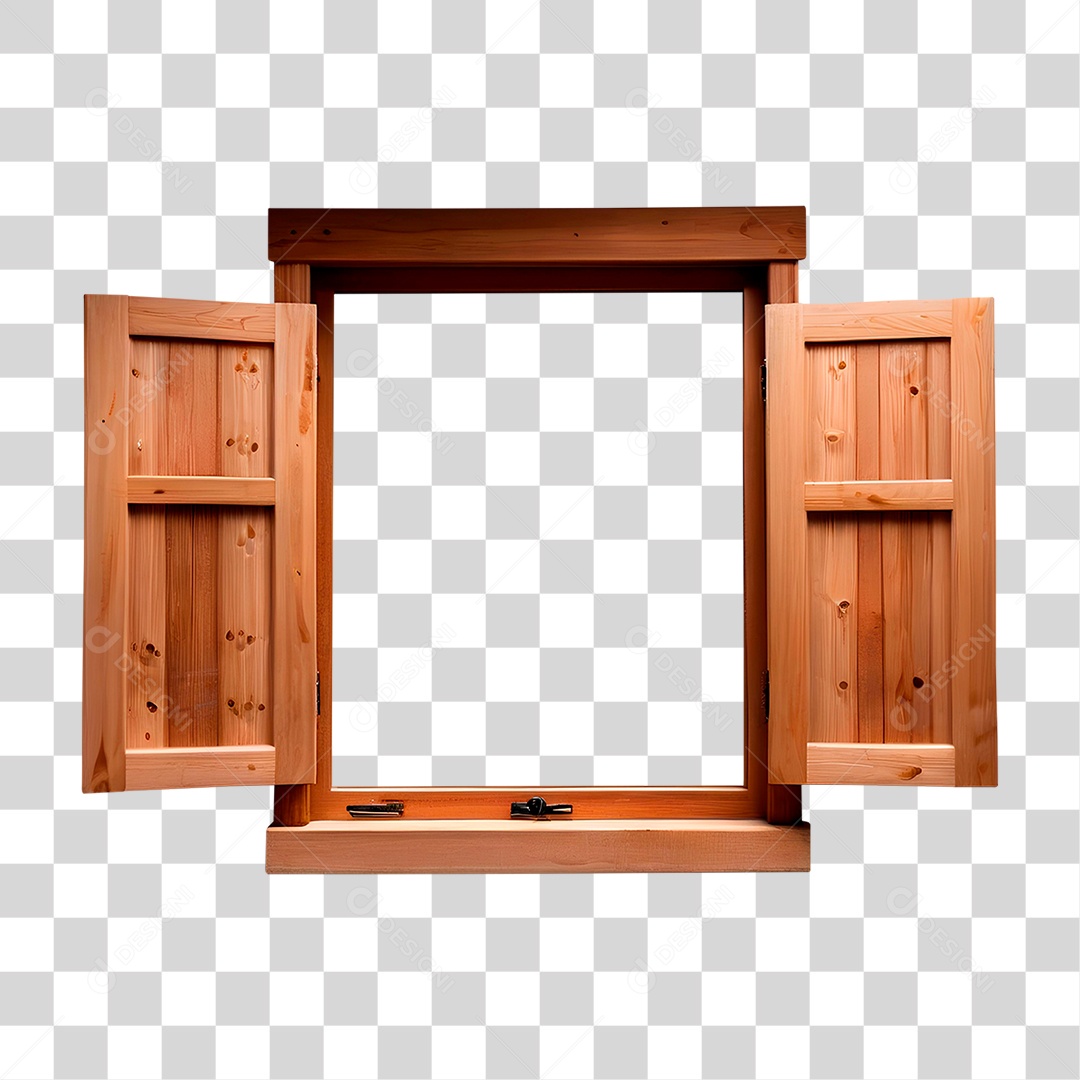 Janela de Madeira PNG Transparente