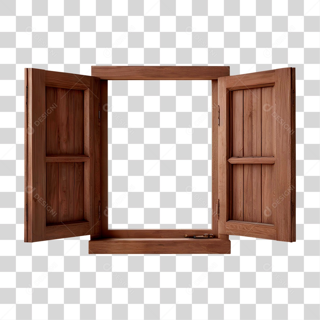 Janela de Madeira PNG Transparente