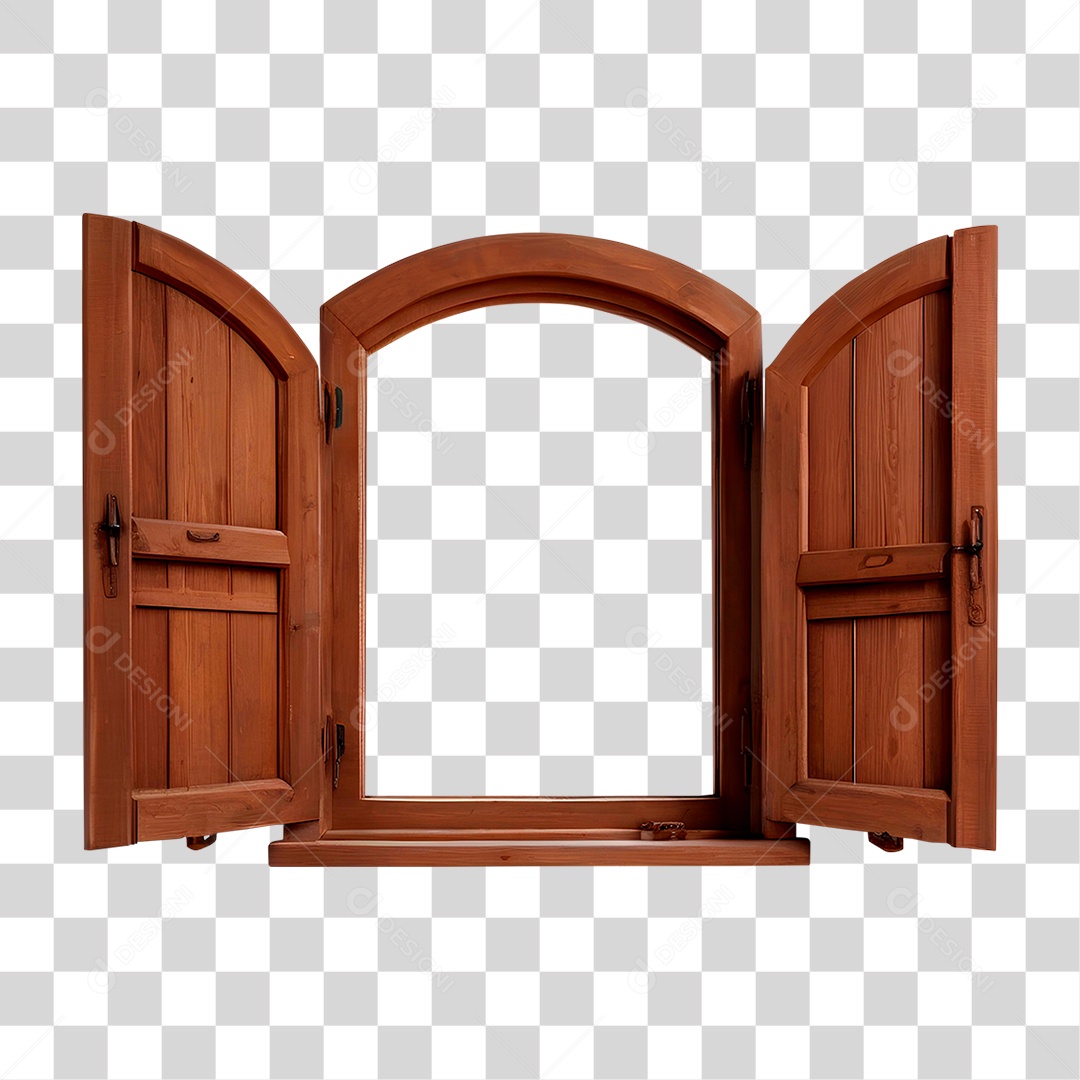 Janela de Madeira PNG Transparente