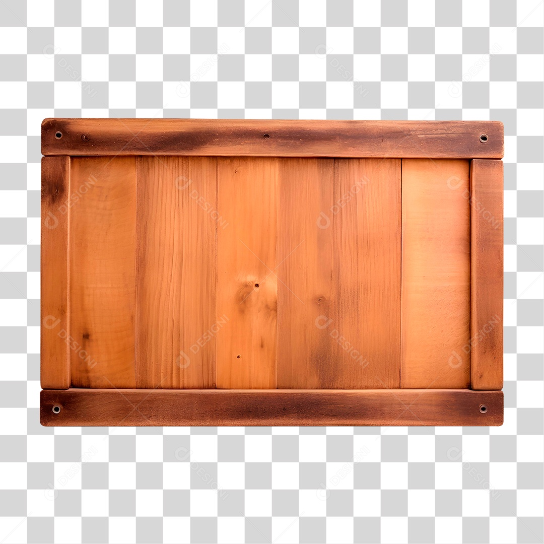 Quadro de Madeira PNG Transparente
