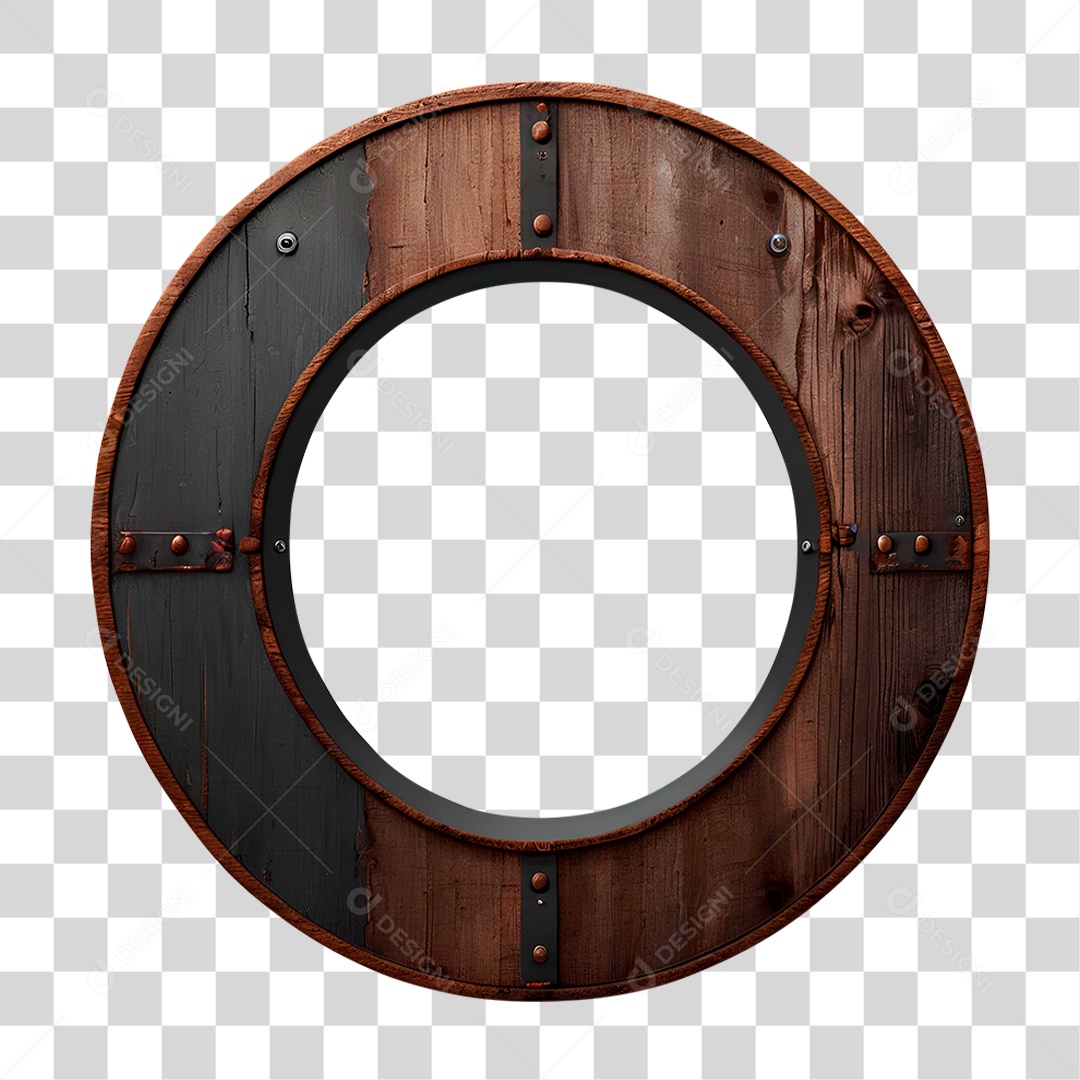 Circulo de Madeira PNG Transparente