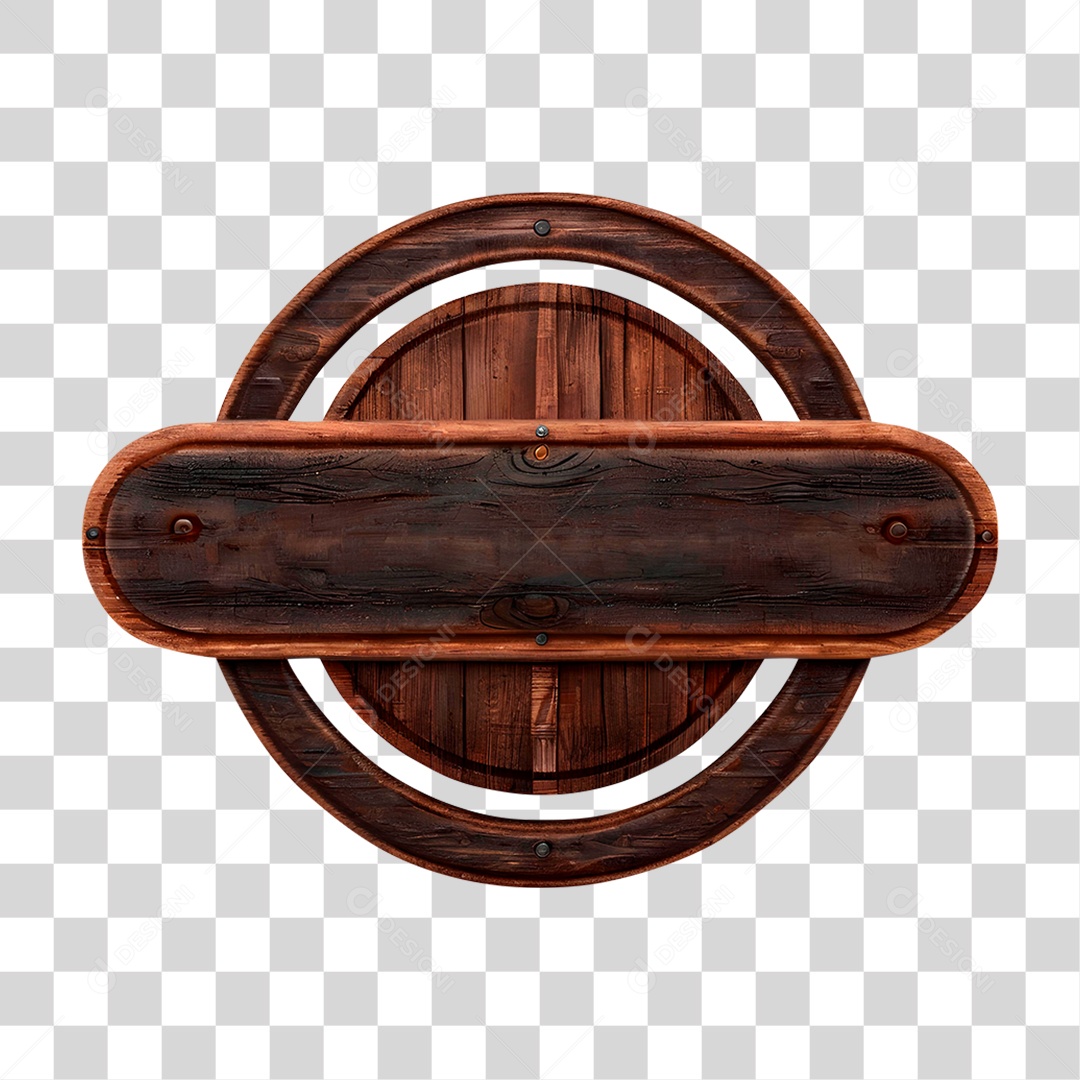 Painel de Madeira PNG Transparente