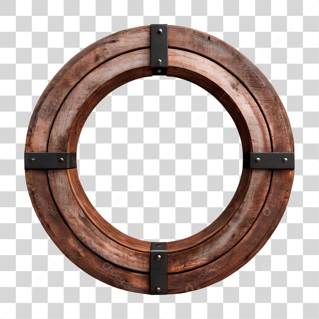 Circulo de Madeira PNG Transparente