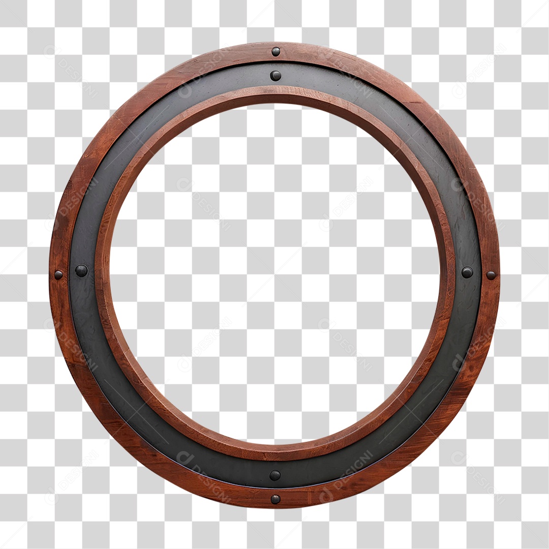 Circulo de Madeira PNG Transparente