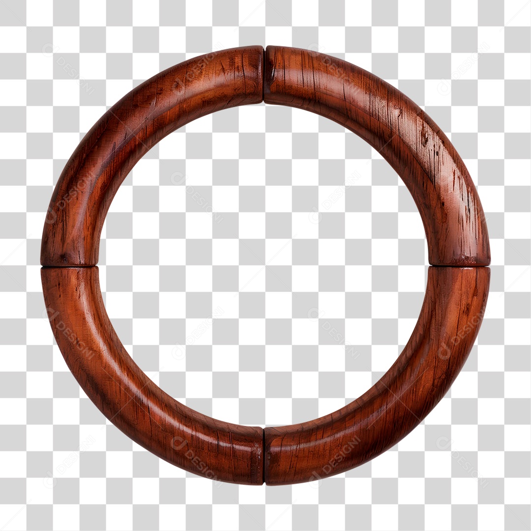 Circulo de Madeira PNG Transparente