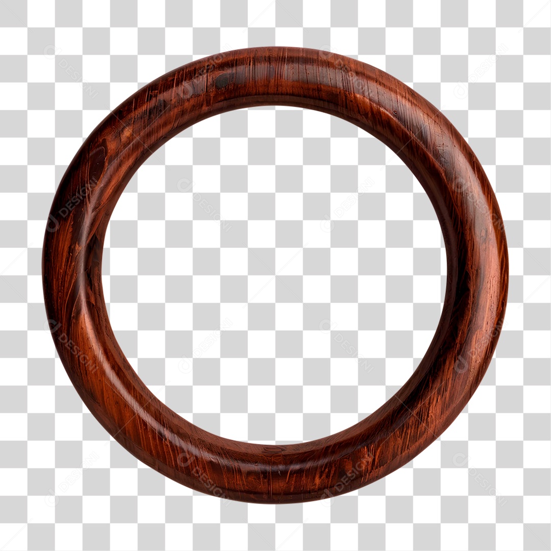 Circulo de Madeira PNG Transparente