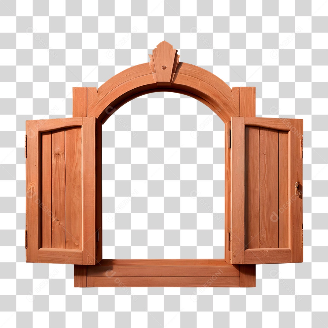 Janela de Madeira PNG Transparente