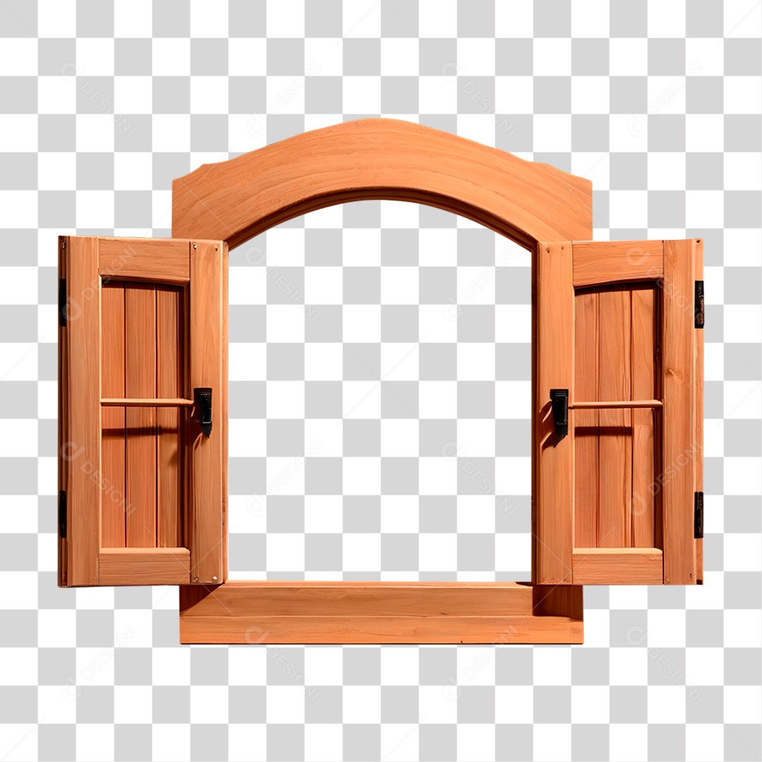 Janela de Madeira PNG Transparente