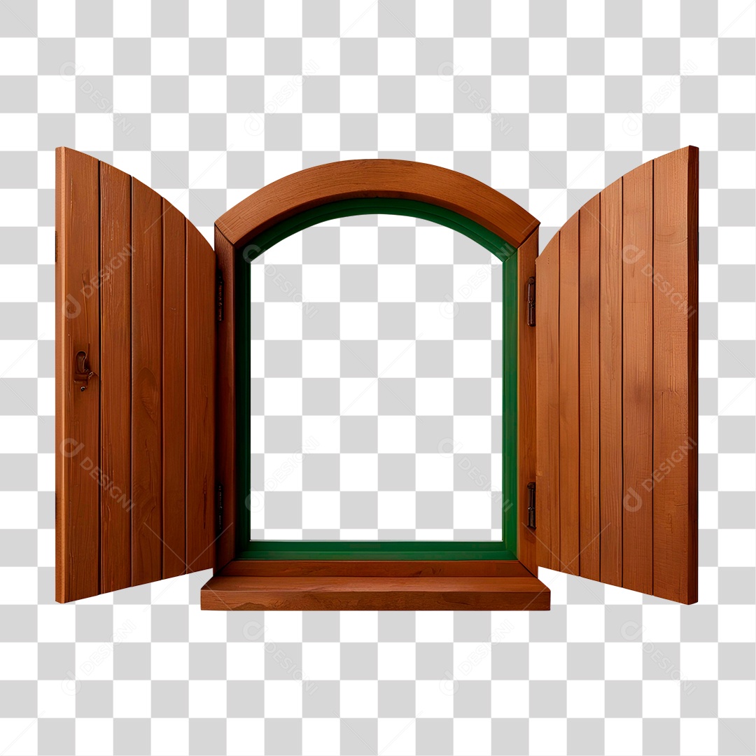 Janela de Madeira PNG Transparente